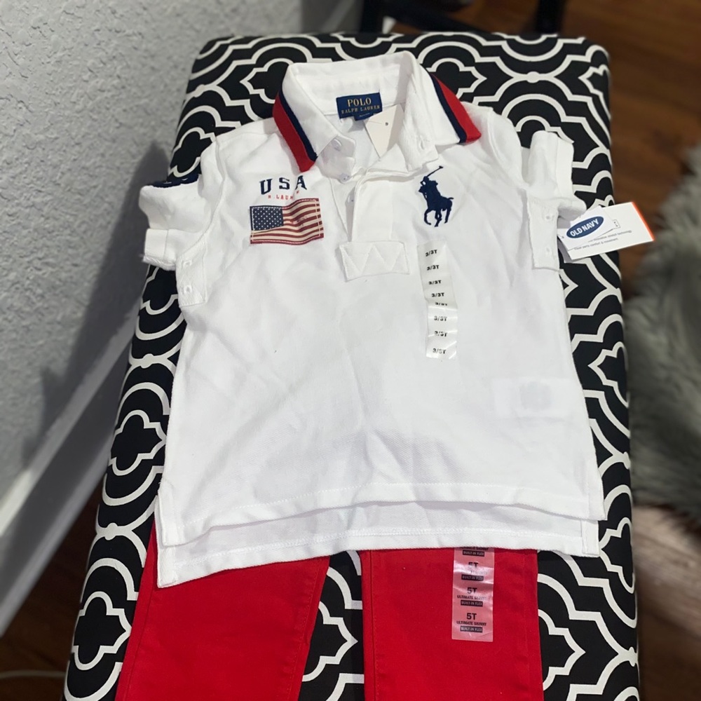 Polo shirt and old navy bottom brand new